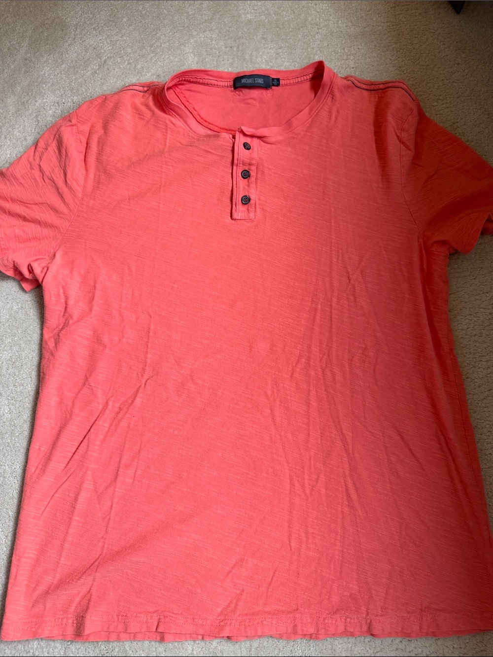 Michael Stars Men’s Coral Henley T-Shirt
